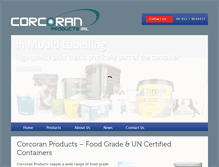 Tablet Screenshot of corcoranproducts.com